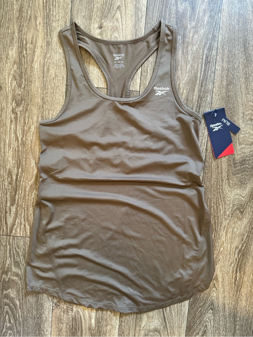 Reebok Women's Brown Racerback Athletic Tank Top